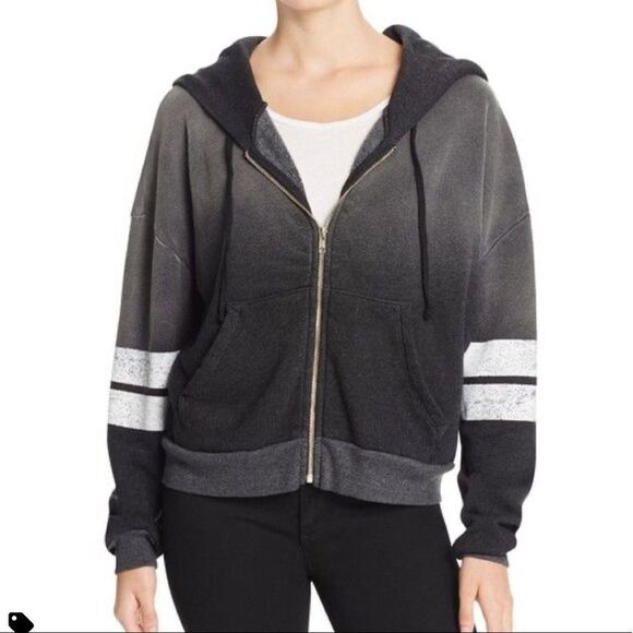 NWT Wildfox Varsity Stripe Hoodie Jacket - Picture 1 of 5